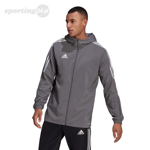 Kurtka męska adidas Tiro 21 Windbreaker szara GP4964 Adidas teamwear Kurtka męska adidas Tiro 21 Windbreaker szara GP4964 Adidas teamwear