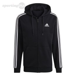 Bluza męska adidas Essentials Full-Zip Hoodie czarna GK9051 Adidas