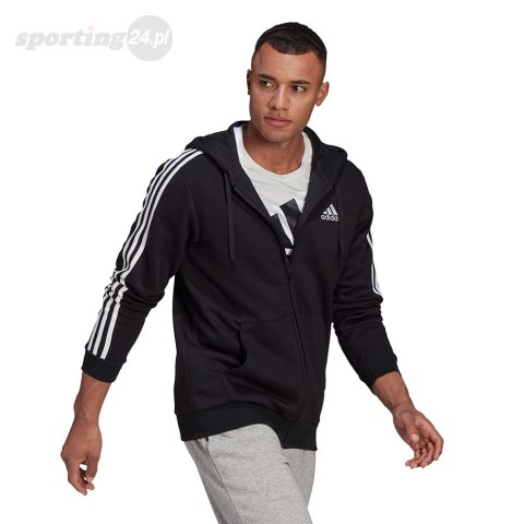 Bluza męska adidas Essentials Full-Zip Hoodie czarna GK9051 Adidas Bluza męska adidas Essentials Full-Zip Hoodie czarna GK9051 Adidas