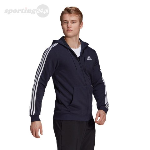 Bluza męska adidas Essentials Full-Zip Hoodie granatowa GK9033 Adidas Bluza męska adidas Essentials Full-Zip Hoodie granatowa GK9033 Adidas