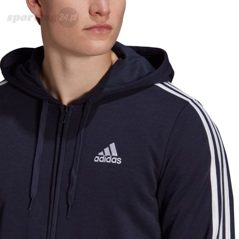 Bluza męska adidas Essentials Full-Zip Hoodie granatowa GK9033 Adidas Bluza męska adidas Essentials Full-Zip Hoodie granatowa GK9033 Adidas