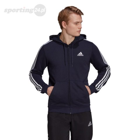 Bluza męska adidas Essentials Full-Zip Hoodie granatowa GK9033 Adidas Bluza męska adidas Essentials Full-Zip Hoodie granatowa GK9033 Adidas