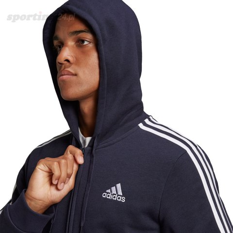 Bluza męska adidas Essentials Full-Zip Hoodie granatowa GK9053 Adidas Bluza męska adidas Essentials Full-Zip Hoodie granatowa GK9053 Adidas