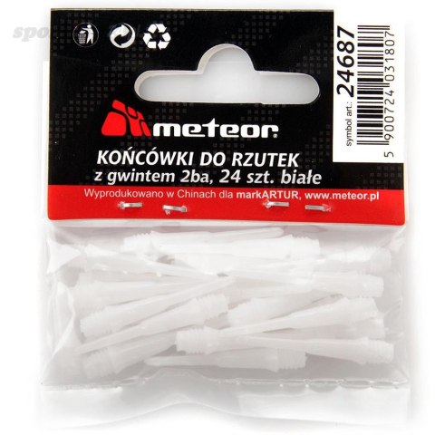 Końcówki do darta Meteor białe 24szt 24687 Meteor Końcówki do darta Meteor białe 24szt 24687 Meteor