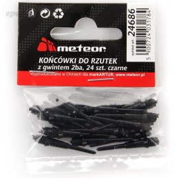 Końcówki do darta Meteor czarne 24szt 24686 Meteor