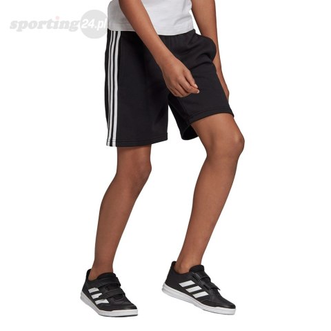 Spodenki dla dzieci adidas Essentials 3 Stripes Knit Short czarne DV1796 Adidas Spodenki dla dzieci adidas Essentials 3 Stripes Knit Short czarne DV1796 Adidas