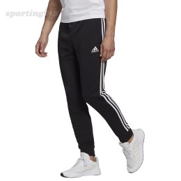 Spodnie męskie adidas Essentials Tapered Cuff 3 Stripes czarne GK8831 Adidas