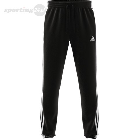 Spodnie męskie adidas Essentials Tapered Elasticcuff 3 Stripes Pant czarne GK8829 Adidas Spodnie męskie adidas Essentials Tapered Elasticcuff 3 Stripes Pant czarne GK8829 Adidas