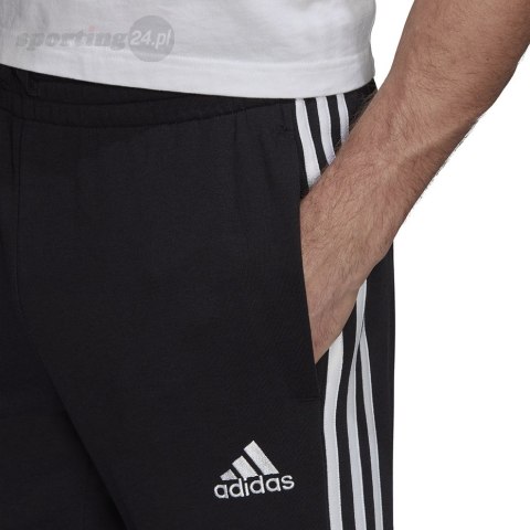 Spodnie męskie adidas Essentials Tapered Elasticcuff 3 Stripes Pant czarne GK8829 Adidas Spodnie męskie adidas Essentials Tapered Elasticcuff 3 Stripes Pant czarne GK8829 Adidas