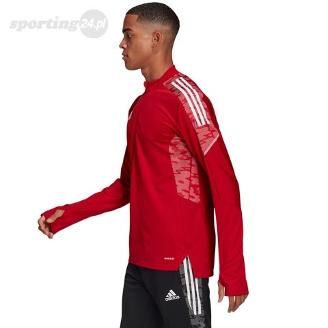 Bluza męska adidas Condivo 21 Training Top Primeblue czerwona GH7155 Adidas teamwear Bluza męska adidas Condivo 21 Training Top Primeblue czerwona GH7155 Adidas teamwear