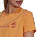 Koszulka damska adidas Gradient Logo Cropped T-Shirt pomarańczowa GM5579 Adidas