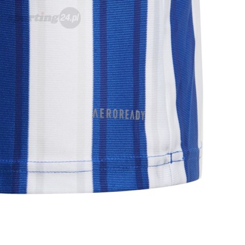 Koszulka dla dzieci adidas Striped 21 Jersey Youth biało-niebieska GH7323 Adidas teamwear Koszulka dla dzieci adidas Striped 21 Jersey Youth biało-niebieska GH7323 Adidas teamwear