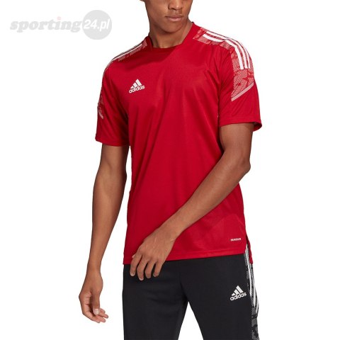 Koszulka męska adidas Condivo 21 Training Jersey Primeblue czerwona GH7166 Adidas teamwear Koszulka męska adidas Condivo 21 Training Jersey Primeblue czerwona GH7166 Adidas teamwear