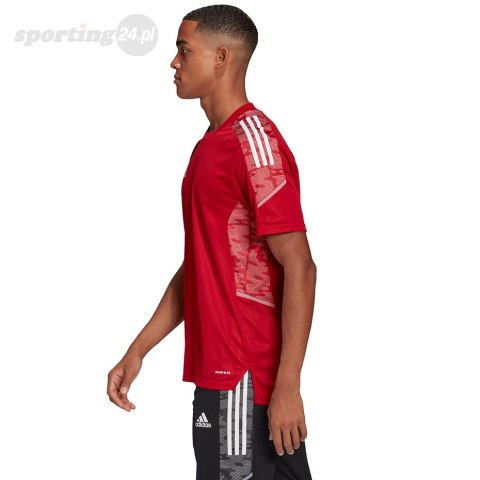 Koszulka męska adidas Condivo 21 Training Jersey Primeblue czerwona GH7166 Adidas teamwear Koszulka męska adidas Condivo 21 Training Jersey Primeblue czerwona GH7166 Adidas teamwear