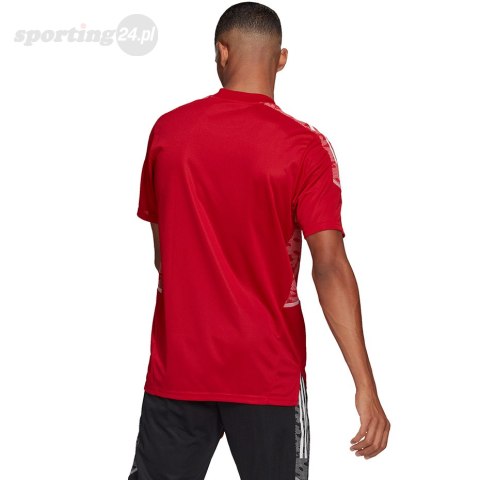 Koszulka męska adidas Condivo 21 Training Jersey Primeblue czerwona GH7166 Adidas teamwear Koszulka męska adidas Condivo 21 Training Jersey Primeblue czerwona GH7166 Adidas teamwear