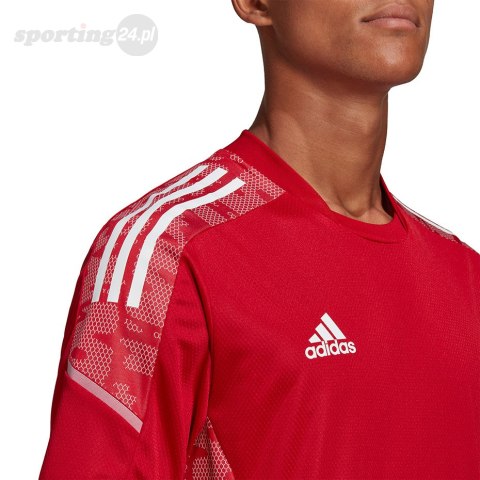 Koszulka męska adidas Condivo 21 Training Jersey Primeblue czerwona GH7166 Adidas teamwear Koszulka męska adidas Condivo 21 Training Jersey Primeblue czerwona GH7166 Adidas teamwear