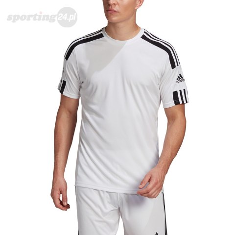 Koszulka męska adidas Squadra 21 Jersey Short Sleeve biała GN5723 Adidas teamwear Koszulka męska adidas Squadra 21 Jersey Short Sleeve biała GN5723 Adidas teamwear