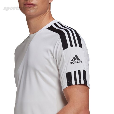 Koszulka męska adidas Squadra 21 Jersey Short Sleeve biała GN5723 Adidas teamwear Koszulka męska adidas Squadra 21 Jersey Short Sleeve biała GN5723 Adidas teamwear
