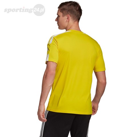 Koszulka męska adidas Squadra 21 Jersey Short Sleeve żółta GN5728 Adidas teamwear Koszulka męska adidas Squadra 21 Jersey Short Sleeve żółta GN5728 Adidas teamwear