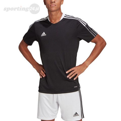 Koszulka męska adidas Tiro 21 Training Jersey czarna GM7586 Adidas teamwear Koszulka męska adidas Tiro 21 Training Jersey czarna GM7586 Adidas teamwear