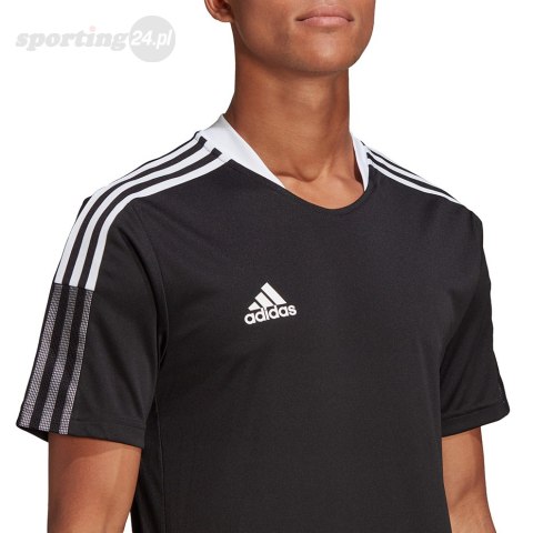 Koszulka męska adidas Tiro 21 Training Jersey czarna GM7586 Adidas teamwear Koszulka męska adidas Tiro 21 Training Jersey czarna GM7586 Adidas teamwear
