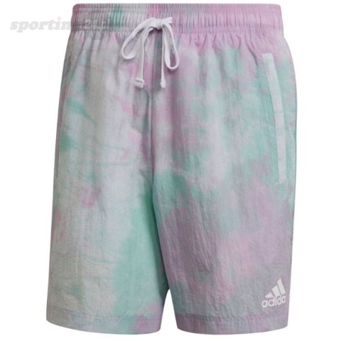 Spodenki męskie adidas Essentials Short fioletowo-zielone GL0065 Adidas