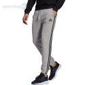 Spodnie męskie adidas Essentials Tapered Elastic Cuff 3 Stripes Pant szare GK9001 Adidas