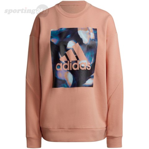 Bluza damska adidas Youforyou Sweatshirt morelowa HA2431 Adidas