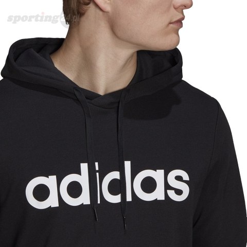 Bluza męska adidas Essentials French Terry Linear Logo Hoodie czarna GK9064 Adidas Bluza męska adidas Essentials French Terry Linear Logo Hoodie czarna GK9064 Adidas