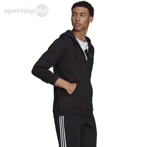 Bluza męska adidas M BL FT FZ HD czarna GK9044 Adidas Bluza męska adidas M BL FT FZ HD czarna GK9044 Adidas