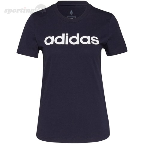 Koszulka damska adidas Essentials Slim Logo granatowa H07833 Adidas Koszulka damska adidas Essentials Slim Logo granatowa H07833 Adidas