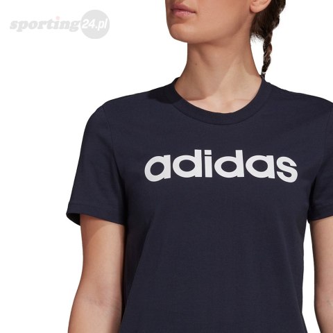 Koszulka damska adidas Essentials Slim Logo granatowa H07833 Adidas Koszulka damska adidas Essentials Slim Logo granatowa H07833 Adidas