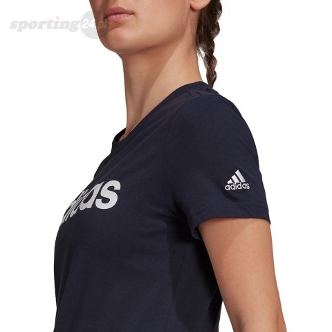 Koszulka damska adidas Essentials Slim Logo granatowa H07833 Adidas Koszulka damska adidas Essentials Slim Logo granatowa H07833 Adidas