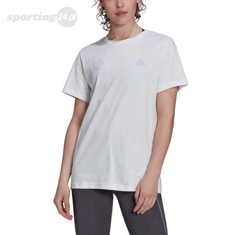 Koszulka damska adidas Signature Tee biała GV1345 Adidas Koszulka damska adidas Signature Tee biała GV1345 Adidas