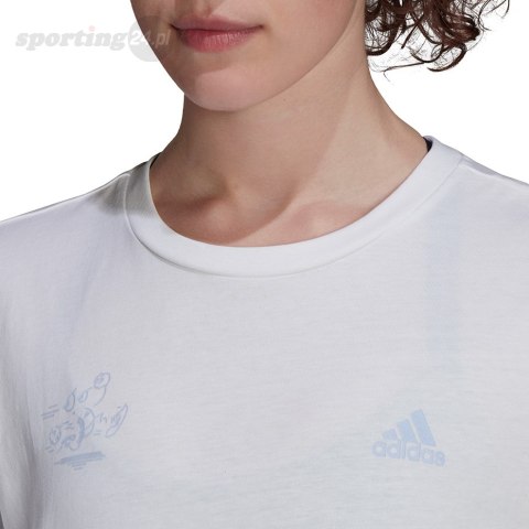 Koszulka damska adidas Signature Tee biała GV1345 Adidas Koszulka damska adidas Signature Tee biała GV1345 Adidas