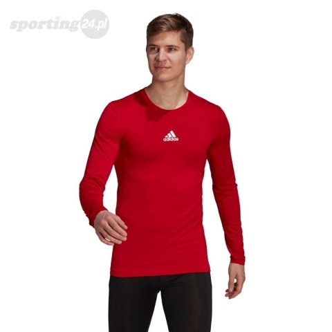 Koszulka męska adidas Compression Long Sleeve Tee czerwona GU7336 Adidas teamwear Koszulka męska adidas Compression Long Sleeve Tee czerwona GU7336 Adidas teamwear