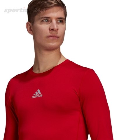 Koszulka męska adidas Compression Long Sleeve Tee czerwona GU7336 Adidas teamwear Koszulka męska adidas Compression Long Sleeve Tee czerwona GU7336 Adidas teamwear