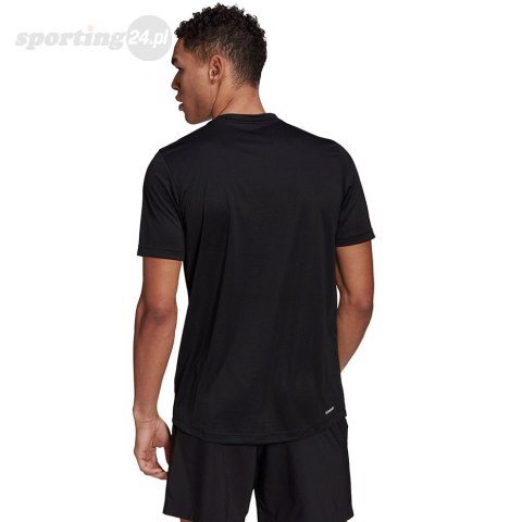 Koszulka męska adidas D2M Plain czarna GM2090 Adidas Koszulka męska adidas D2M Plain czarna GM2090 Adidas