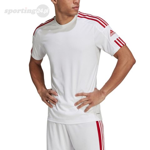 Koszulka męska adidas Squadra 21 Jersey Short Sleeve biała GN5725 Adidas teamwear Koszulka męska adidas Squadra 21 Jersey Short Sleeve biała GN5725 Adidas teamwear