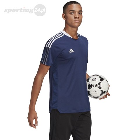 Koszulka męska adidas Tiro 21 Training Jersey granatowa GM7585 Adidas teamwear Koszulka męska adidas Tiro 21 Training Jersey granatowa GM7585 Adidas teamwear