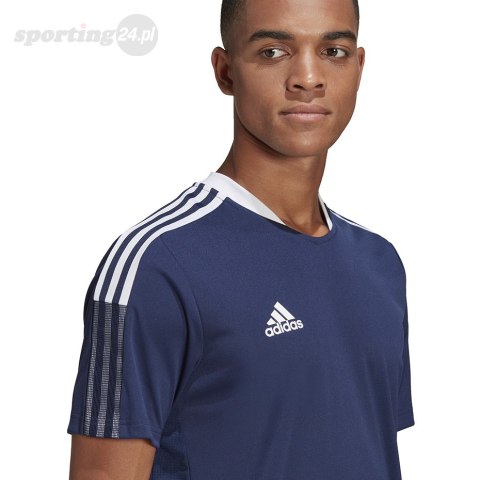 Koszulka męska adidas Tiro 21 Training Jersey granatowa GM7585 Adidas teamwear Koszulka męska adidas Tiro 21 Training Jersey granatowa GM7585 Adidas teamwear