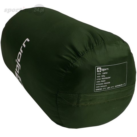 Śpiwór Bjorn Camper 180x75 cm zielony prawy BJ63862 BJORN Śpiwór Bjorn Camper 180x75 cm zielony prawy BJ63862 BJORN