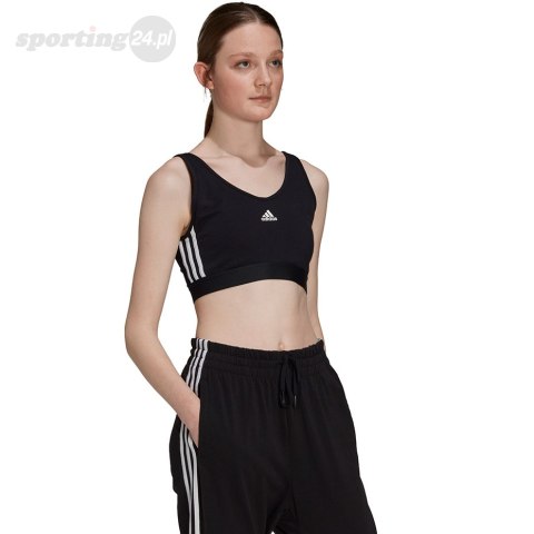 Stanik sportowy damski adidas Essentials 3-Stripes czarny GS1343 Adidas Stanik sportowy damski adidas Essentials 3-Stripes czarny GS1343 Adidas