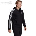 Bluza męska adidas Essentials Fleece 3-Stripes Hoodie czarna GK9072 Adidas