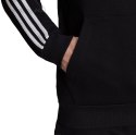 Bluza męska adidas Essentials Fleece 3-Stripes Hoodie czarna GK9072 Adidas