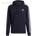 Bluza męska adidas Essentials Fleece 3-Stripes Hoodie granatowa GK9073 Adidas