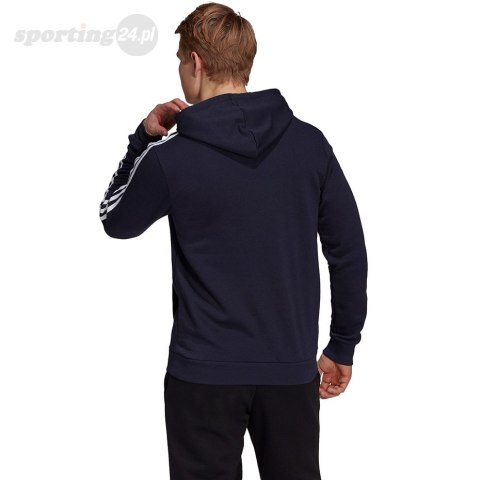 Bluza męska adidas Essentials Fleece 3-Stripes Hoodie granatowa GK9073 Adidas Bluza męska adidas Essentials Fleece 3-Stripes Hoodie granatowa GK9073 Adidas