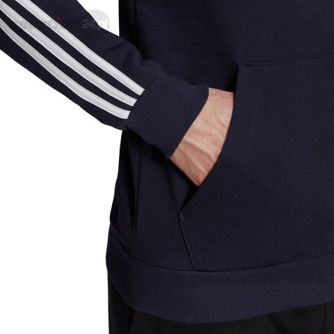 Bluza męska adidas Essentials Fleece 3-Stripes Hoodie granatowa GK9073 Adidas Bluza męska adidas Essentials Fleece 3-Stripes Hoodie granatowa GK9073 Adidas