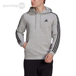 Bluza męska adidas Essentials Fleece 3-Stripes Hoodie szara GK9084 Adidas