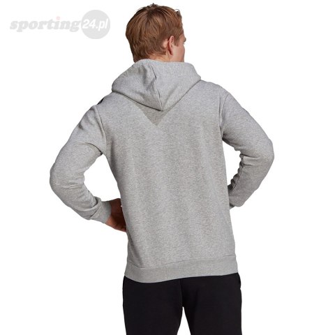 Bluza męska adidas Essentials Fleece 3-Stripes Hoodie szara GK9084 Adidas Bluza męska adidas Essentials Fleece 3-Stripes Hoodie szara GK9084 Adidas